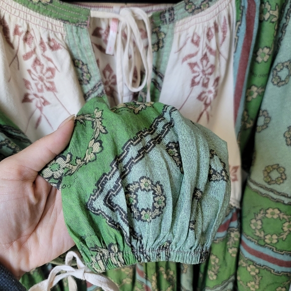 Free People Day Dreaming Boho Embroidered Mini Dress, Small, Color Lake Combo - Picture 7 of 11